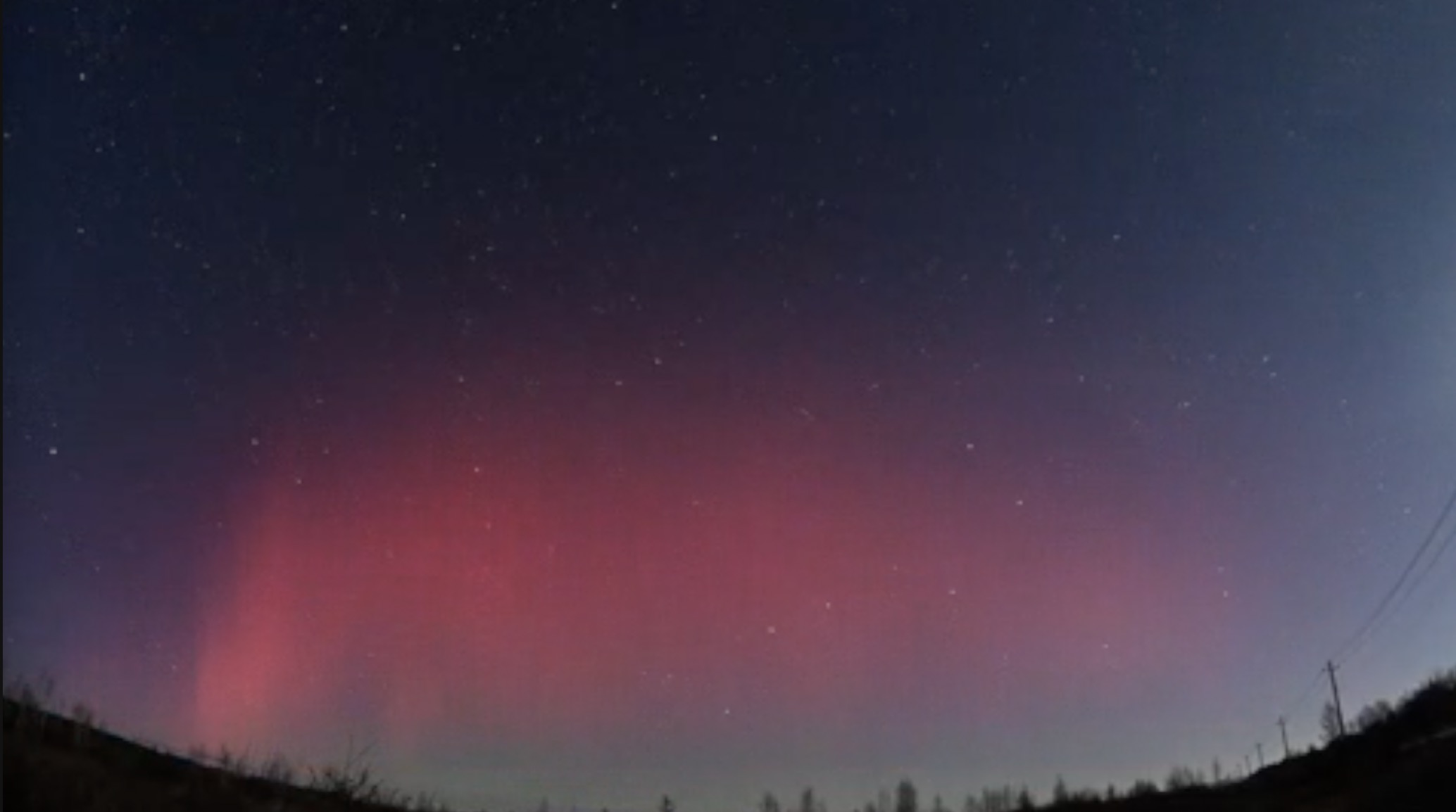 Stunning aurora view in north China